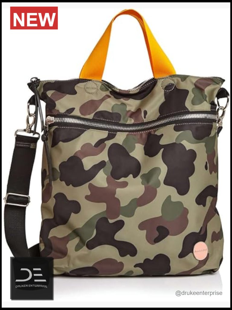 Water-Resistant Nylon Crossbody Messenger Bag With Laptop Pocket